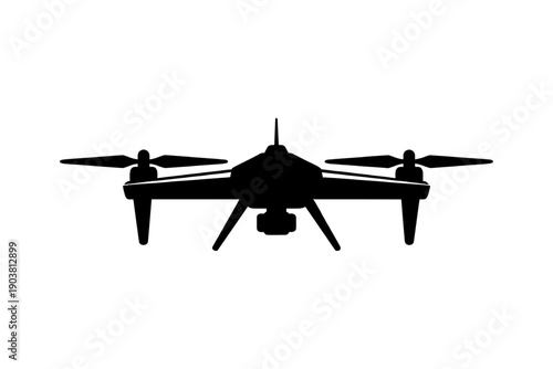 Silhouette of a quadcopter drone