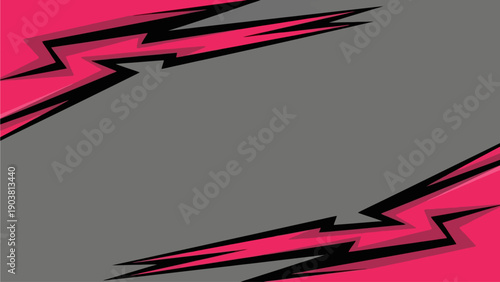 Dynamic illustration of lightning bolts on a grey background, showcasing bold graphics and vibrant colors from a straightforward viewpoint.