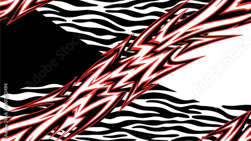 Dynamic abstract illustration of energetic lines and patterns, showcasing movement and energy in a modern digital art style