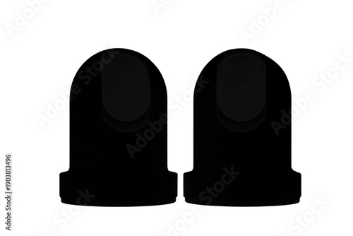 Pair of black silicone earplugs