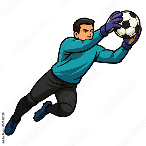 Powerful Shooting Action of soccer player