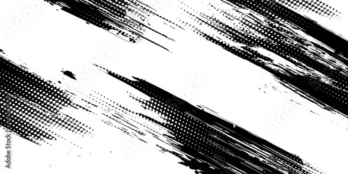 Vector brush sroke texture. Distressed uneven grunge background. Abstract distressed vector illustration. Overlay over any design to create interesting effect and depth. Black isolated on white. EPS10