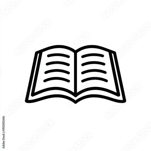 Open book icon isolated on white background
