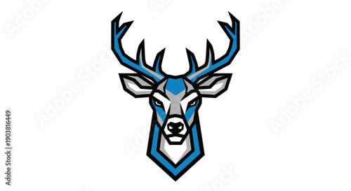 Geometric deer head design