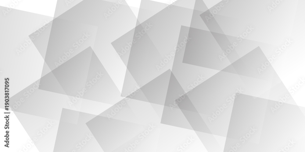 Obraz premium Modern Abstract white background design with layers of textured white transparent material, Minimal geometric white light background triangle black technology vector. Abstract graphic Banner design.