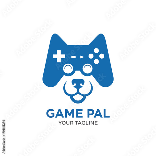 Playful Canine Gaming Controller Logo Design for Digital Entertainment Companion