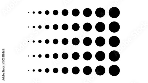 Photo of halftone polka dot pattern isolated on transparent background