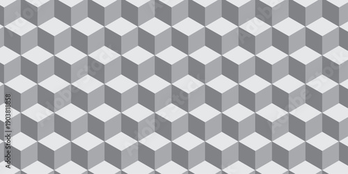 3d modeling cubes Illustration decoration seamless white material pattern square design.