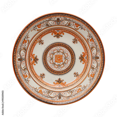 Decorative Bowl With Flower Design Handcrafted From Clay in a Pottery Studio