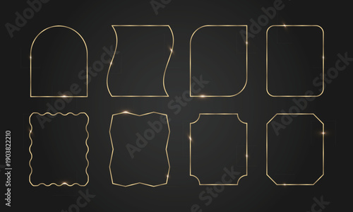 装飾用ゴールドフレームのバリエーションセット