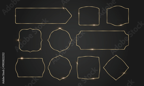 装飾用ゴールドフレームのバリエーションセット