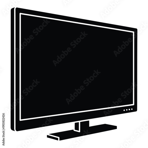 Black flat screen computer monitor silhouette black silhouette electronic device display screen desi