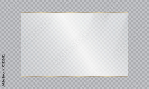 ゴールドの縁取りが施されたガラス風フレーム背景