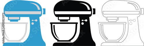 Stand Mixer Outline Illustration
