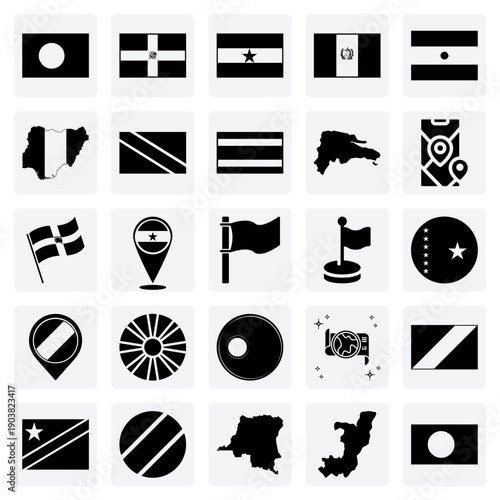 Representations Of National Identity And Sovereignty – A Set Of Country Flags For Political And Social Graphics