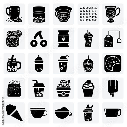 Simple Tea Menu Selections – Fruit Tea, Sweet Tea, And Black Tea For Cafe And Restaurant Branding