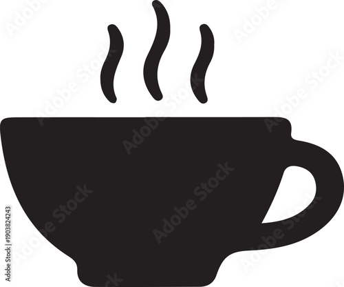 Steaming cup isolated on transparent background