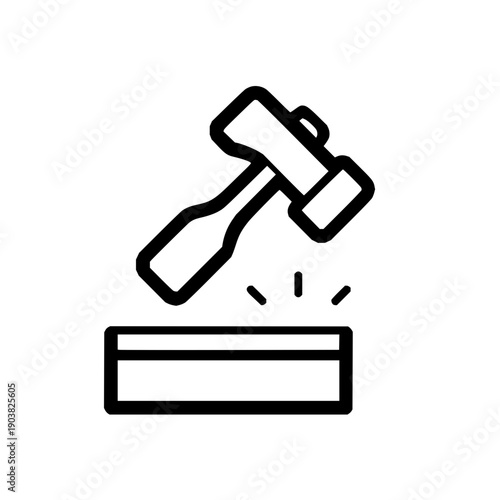 Gavel Hitting Block, Judge, Justice and Court