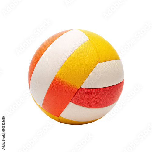 Volley Ball in Bright Colors on a Clean Background Ready for a Game