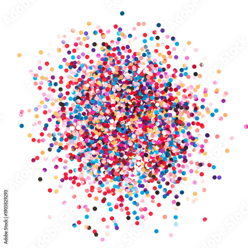 Colorful Confetti Scattered on a White Background for a Party Celebration or ...