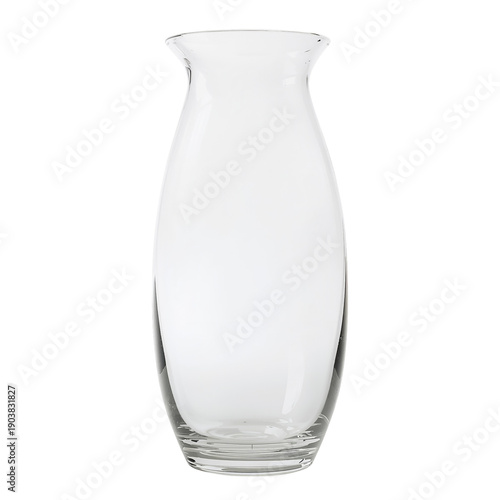 Clear Glass Vase for Home Decor Displayed on a Table in a Bright Room