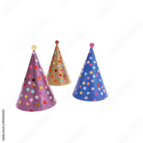 Colorful Confetti Scattered on a White Surface for Celebration Events and Par...