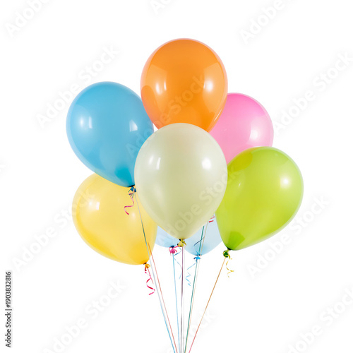 Colorful Balloons Float Together at a Party Setting for Celebration or Event ...