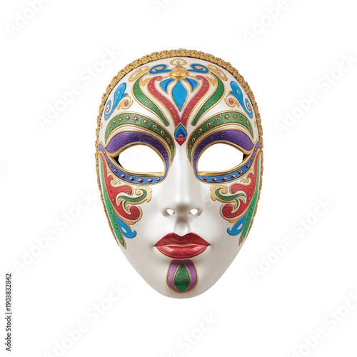 Beautifully Decorated Mask With Colors and Designs for a Festive Occasion in ...