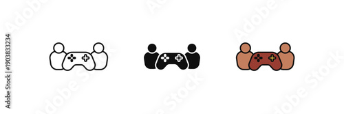 e sport icon. Line, solid and filled outline colorful version, outline and filled vector sign. Idea Symbol, logo illustration. Vector graphics