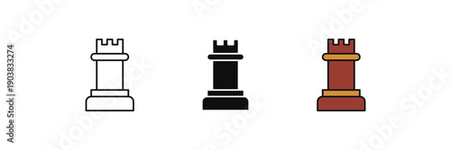 chess icon. Line, solid and filled outline colorful version, outline and filled vector sign. Idea Symbol, logo illustration. Vector graphics
