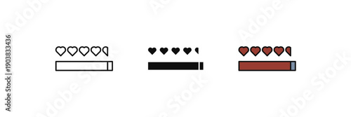 point life bar icon. Line, solid and filled outline colorful version, outline and filled vector sign. Idea Symbol, logo illustration. Vector graphics