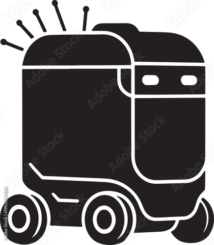 robotic vehicle moving on wheels