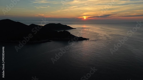 sunset in the sea