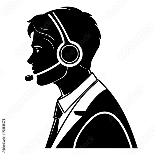 ১. Collection of African American male profile silhouettes with headphones ২. Modern black man character icons for urban lifestyle and music concept ৩. Set of diverse young African American male avata
