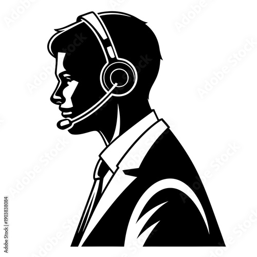 ১. Collection of African American male profile silhouettes with headphones ২. Modern black man character icons for urban lifestyle and music concept ৩. Set of diverse young African American male avata