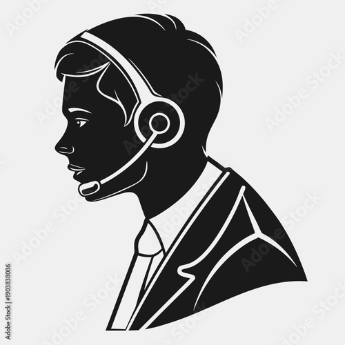 ১. Collection of African American male profile silhouettes with headphones ২. Modern black man character icons for urban lifestyle and music concept ৩. Set of diverse young African American male avata