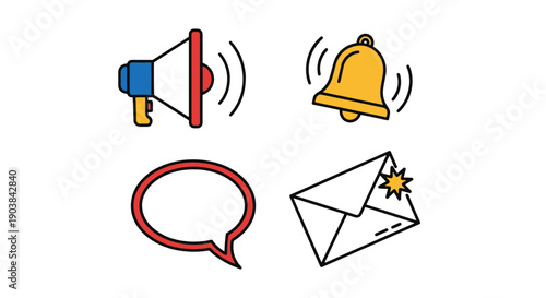 Announcement Line art vibrant color