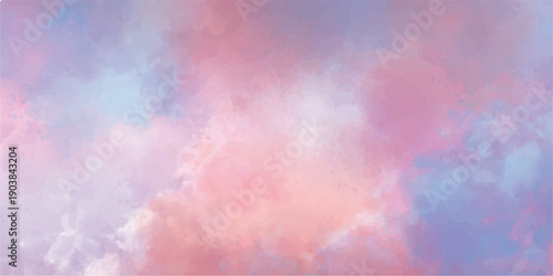 An abstract colorful watercolor background featuring blue clouds and red fire smoke textures with bright light splashes and white fog for a nature-inspired artistic backdrop
