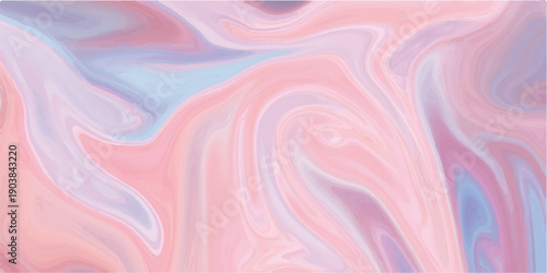 An abstract pink background features soft flowing waves of silk fabric texture with a light purple and blue satin design creating a smooth water-like curve pattern for an elegant wallpaper