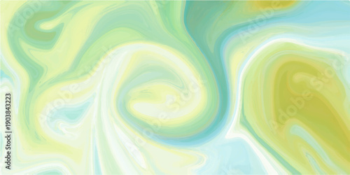 Abstract colorful blue background featuring a soft flowing wave texture with silk bubbles and a spiral satin design illustration for a motion curve wallpaper backdrop