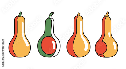 Bottle Gourd Line colorful professional design