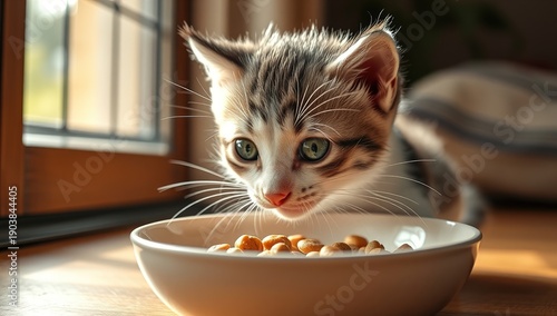 Healthy Happy Cat Eating