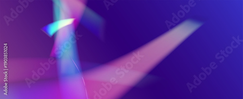 Iridescent Prism Background. Rainbow Light Leak Effect.  Vector Burst With A Sunlight Filter, Blur Effect, And A Glowing Camera Beam. Iridescent Crystal Prism Background With Light.