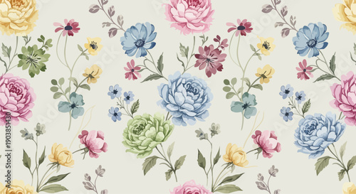 Colorful Spring Bloom Floral Design