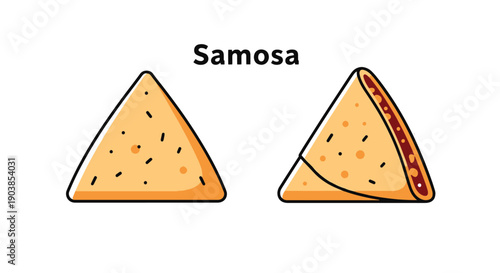 Samosa Line art color