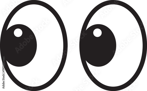 Smile eyes look away. Emoji. A sticker for a chat message. Isolated vector illustration on white background.