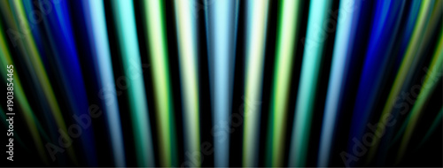 Abstract vertical lines, vibrant colors, dark background. Light streaks create dynamic visual effect. Modern design element.