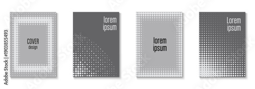 Line Texture Set. Greyscale Music Poster. Brand Grey And Black  Flyer. Summer Concept With Minimal Art. Linear Shapes For Brand Folder. 1980 Pattern. White Line Texture