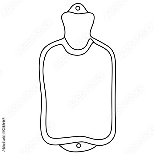 Hot water bag one continuous line art drawing.