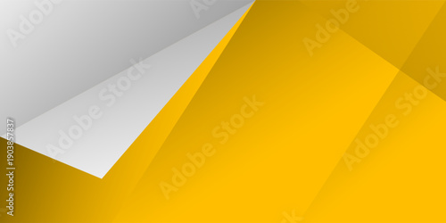 Abstract Yellow and white paper shape geometric background for corporate concept, template, poster, brochure, website, flyer design. Vector illustration